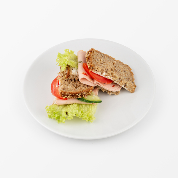Stullen mit Fleisch belegt