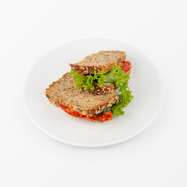 Stullen mit Fleisch belegt