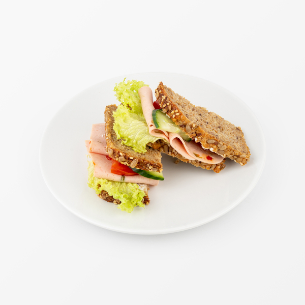Stullen mit Fleisch belegt
