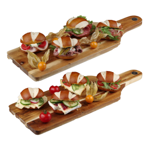 Kleine Laugenbrötchen gemischt belegt