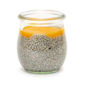 Chiapudding mit Mangopürree (Vegan)