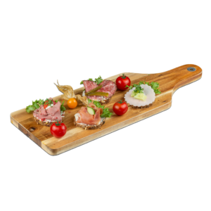 Canapes mit Fleisch belegt Canapes mit Fleisch belegt