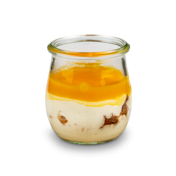Geschichtete Quarkspeise + Mangopürree
