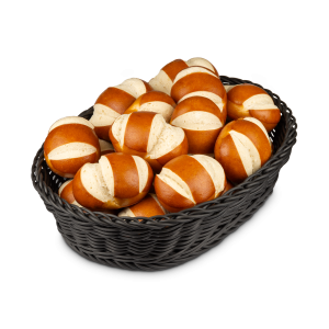 Brotkorb mit 20 kleinen Laugenbrötchen (zu Dips)