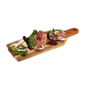 Bauernbrot mit Fleisch belegt