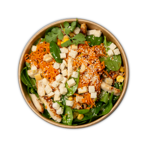Salat mit Sesam-Huhn
