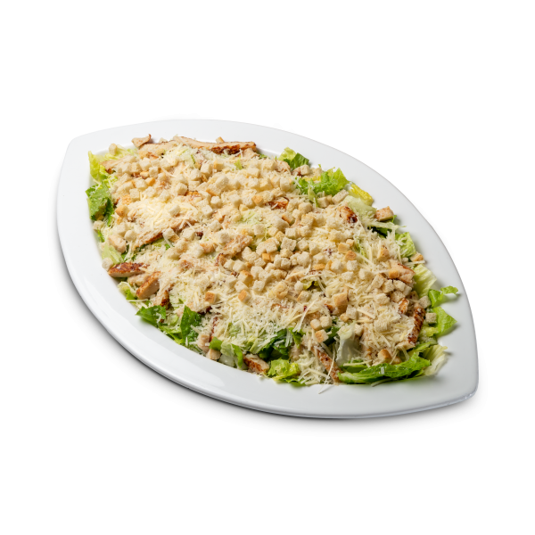 Platte Caesar's Salat mit Huhn