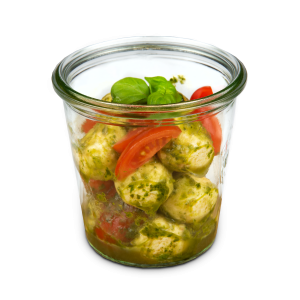 Caprese Salat im Weckglas Caprese Salat im Weckglas