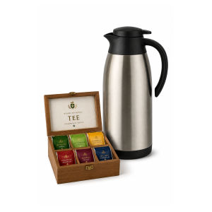 Thermokanne 1,7 Liter für Tee inkl. versch. Teesorten Thermokanne 1,7 Liter für Tee inkl. versch. Teesorten