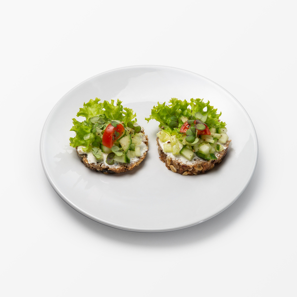 Canapes Vegetarisch belegt (Bio-Brot)