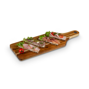 Brot-Sticks mit Fleisch belegt Brot-Sticks mit Fleisch belegt