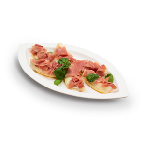 Platte Honigmelone mit Serrano Platte Honigmelone mit Serrano