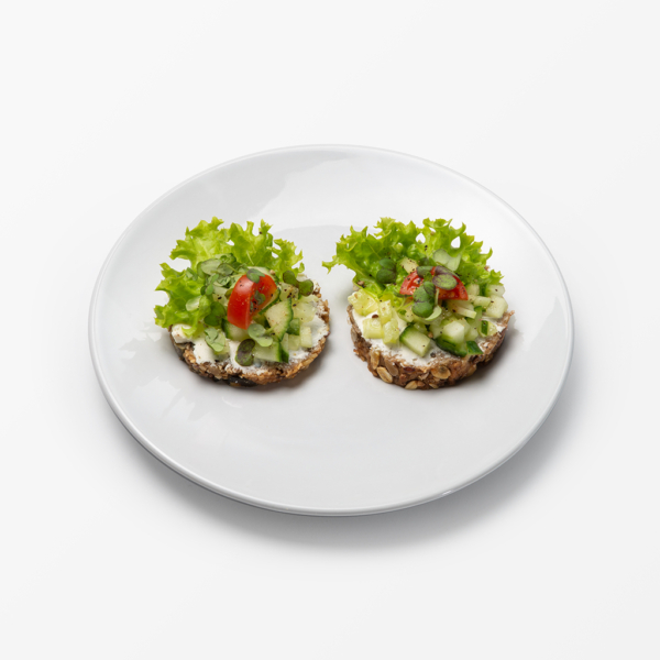 Canapes Vegetarisch belegt (Bio-Brot)