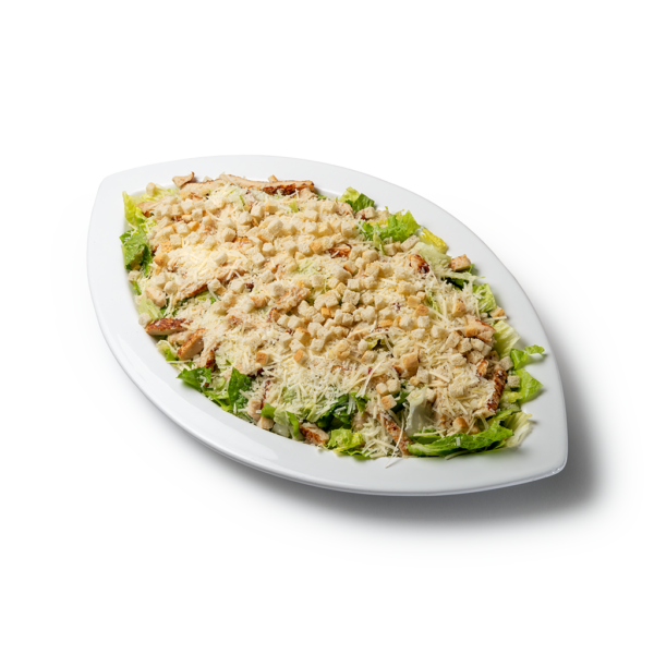 Platte Caesar's Salat mit Huhn