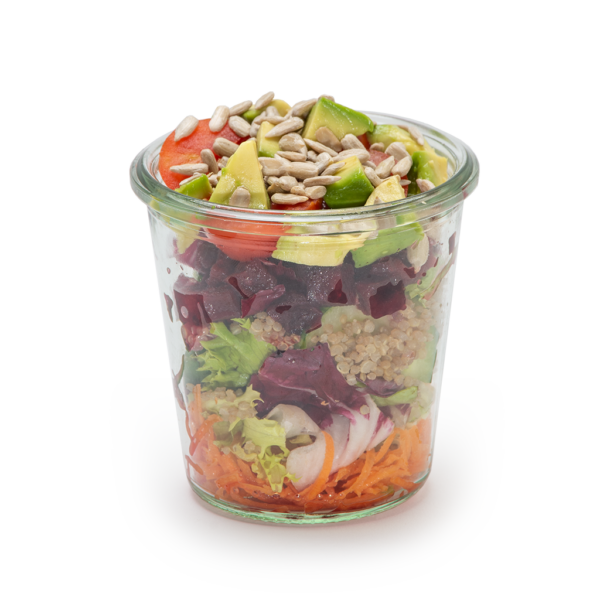 Green Vegan Salat im Weckglas
