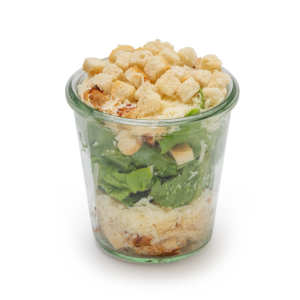 Caesar's Salat mit Huhn im Weckglas Caesar's Salat mit Huhn im Weckglas