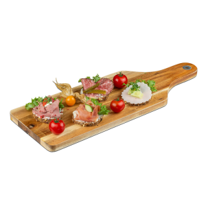 Canapes mit Fleisch belegt (Bio-Brot)