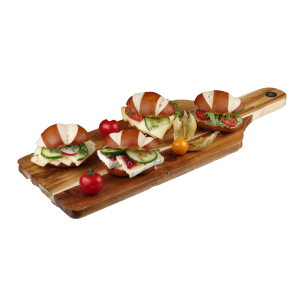 Kleine Laugenbrötchen Vegetarisch belegt