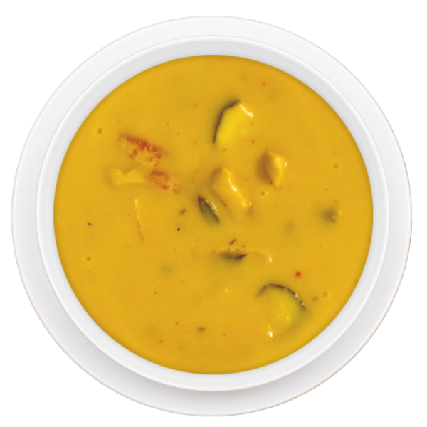 Gelbes Curry mit Zucchini und Huhn